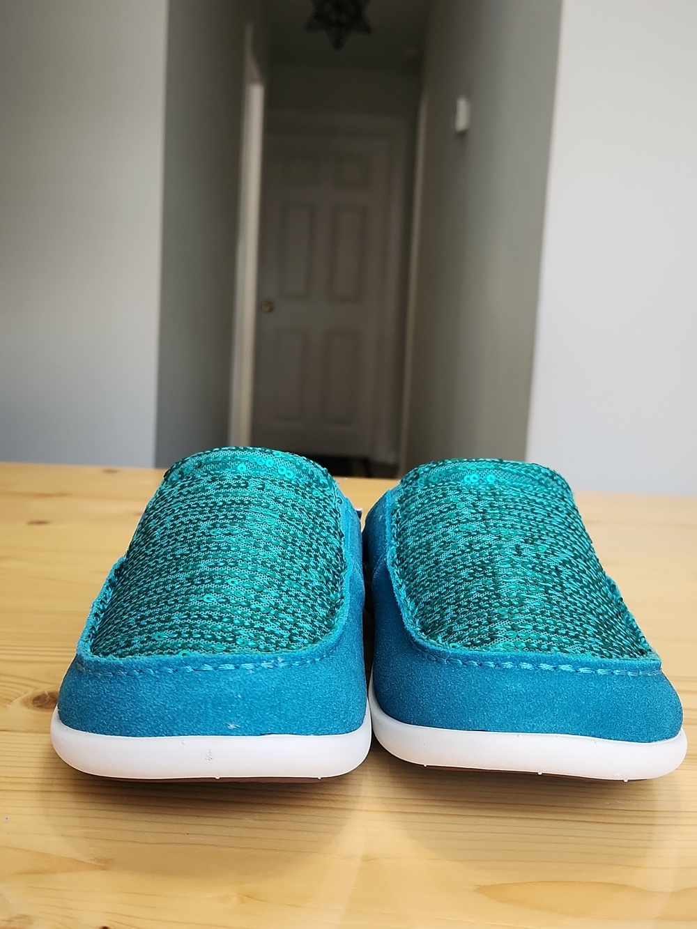 Revitalign Siesta Slide Sequin Mule Shoes In Biscay Bay Sz 6 - Picture 4 of 17